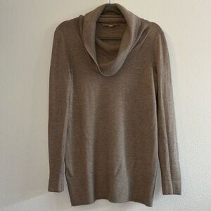 LOFT Tan Cowlneck Sweater